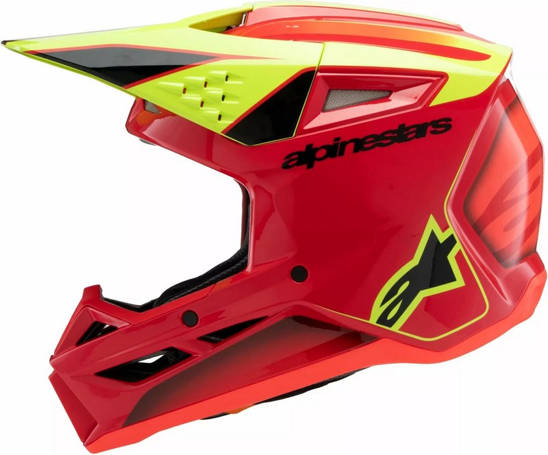 Alpinestars / アルパインスターズ ユース用 S-M3 Fray ヘルメット レッド  イエロー  ブラック | 8301725-3051