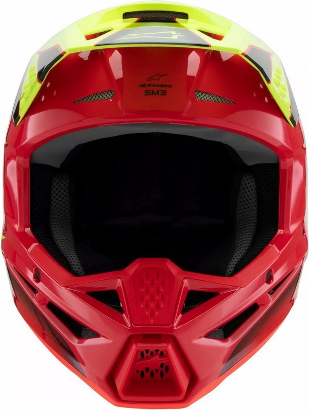 Alpinestars / アルパインスターズ ユース用 S-M3 Fray ヘルメット レッド  イエロー  ブラック | 8301725-3051