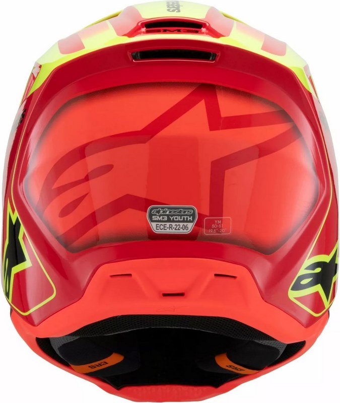 Alpinestars / アルパインスターズ ユース用 S-M3 Fray ヘルメット レッド  イエロー  ブラック | 8301725-3051