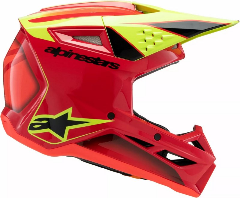 Alpinestars / アルパインスターズ ユース用 S-M3 Fray ヘルメット レッド  イエロー  ブラック | 8301725-3051