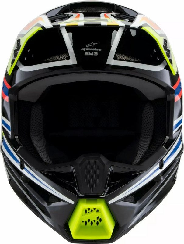 Alpinestars / アルパインスターズ ユース用 S-M3 Wurx ヘルメット ブラック  イエロー  ブルー | 8302125-1574