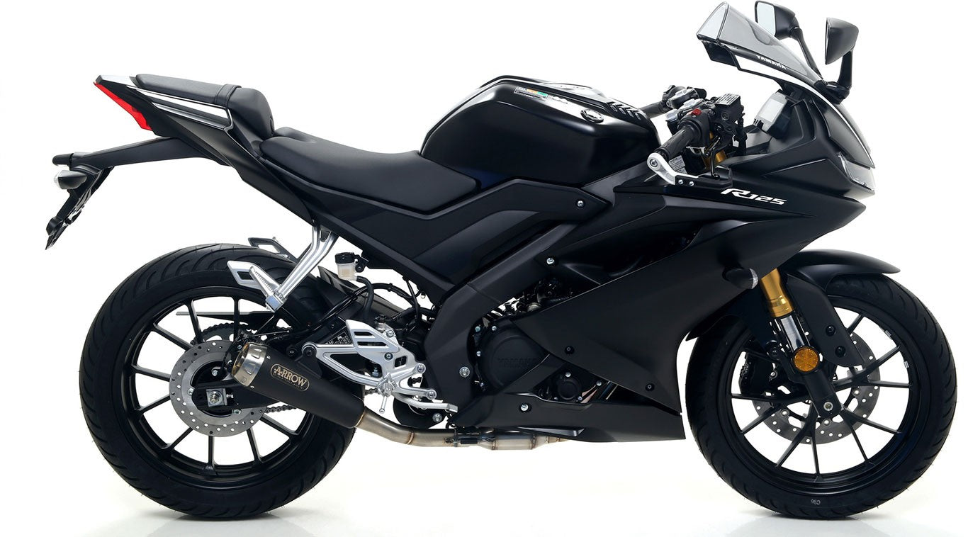 ARROW / アロー YAMAHA YZF-R125 '19 ニクロム DARK PRO-RACE サイレンサー ウェルデッドリンクパイプ付 | 51004PRN