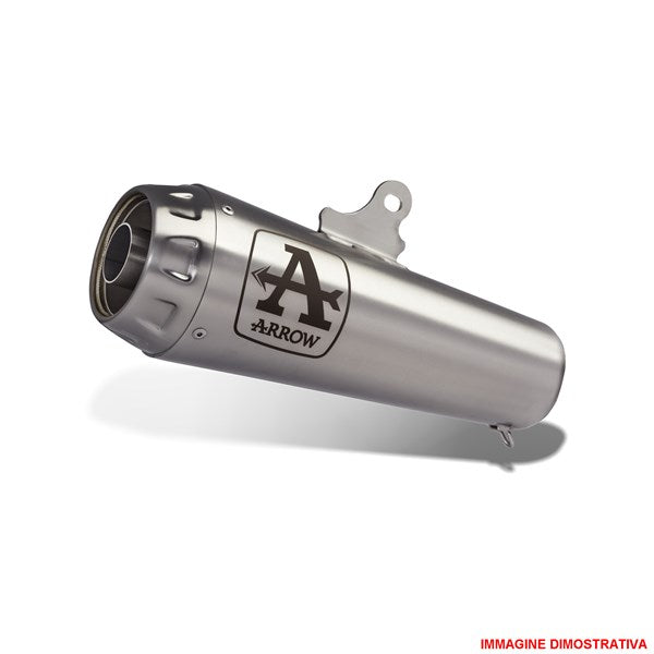 Arrow Competition Low Exhaust System With Pro-Race Silencer Titanium Titanium End Cap Full Titanium | 71228CP