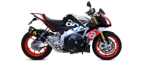 ARROW / アロー APRILIA RSV4 15/16-TUONO V4 1100 '15/16 eマーク アルミニウムダーク RACE-TECH サイレンサー カーボンエンドキャップ付 ARROWリンクパイプ用 | 71744AKN