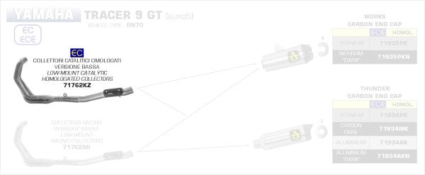 Arrow Street Catalytic Homologated Collectors Kit、ECホモログ | 71762KZ