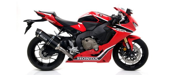 ARROW / アロー HONDA CBR 1000 RR '17 eマーク認証 アルミニウムダーク RACE TECH サイレンサー カーボンエンドキャップ付 ARROWリンクパイプ用 | 71869AKN