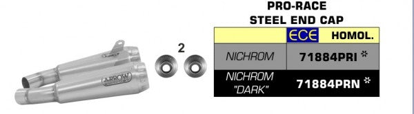 ARROW / アロー DUCATI スクランブラー 110 '18 eマーク認証 ニクロム DARK RH+LH PRO RACE サイレンサー + ウェルデッド リンクパイプ | 71884PRN