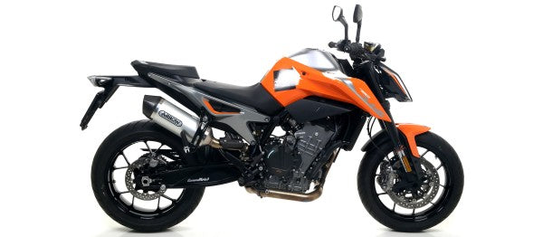 ARROW / アロー KTM DUKE 790 '18 eマーク認証 アルミニウム RACE-TECH サイレンサー カーボンエンドキャップ付 + ウェルデッド リンクパイプ | 71890AK