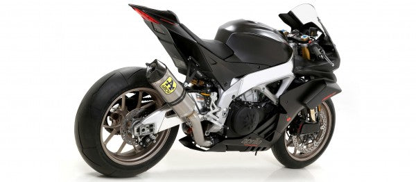 ARROW / アロー  Aprilia Rsv4 1100 Factory  2019- Eマーク アルミエキゾースト + カーボンエンドキャップ ARROW / アロー リンクパイプ オリジナルコレクター  | 71906AK