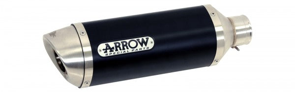 ARROW / アロー  Aprilia Dorsoduro 900  2017-19 Thunder ダークアルミエキゾースト (Eマーク) カーボンエンドキャップ(Dx-Sx)+ 1:2 ステンレスリンクパイプ  | 71907AKN