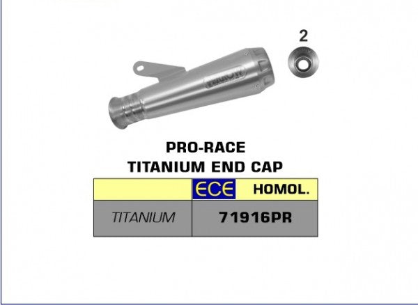 Arrow Street Titanium Pro-Race Silencer、ECE同化 | 71916PRR