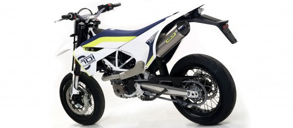 ARROW / アロー ハスクバーナ 701 ENDURO SUPERMOTO '17 eマーク認証 チタン RACE TECH サイレンサー カーボンエンドキャップ付 ARROWリンクパイプ用 | 72623PK