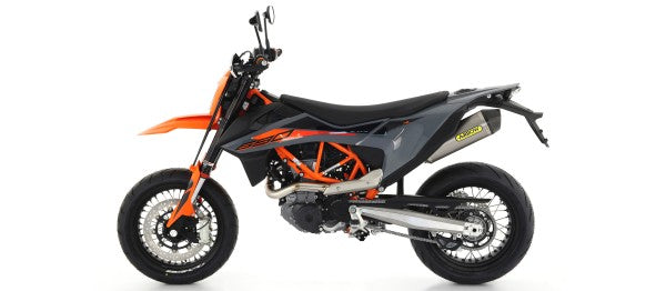 ARROW / アロー  KTM 690 Smc/Enduro 2019- Race Tech Eマーク チタン エキゾースト + カーボンエンドキャップ ARROW / アロー リンクパイプ  | 72624PK