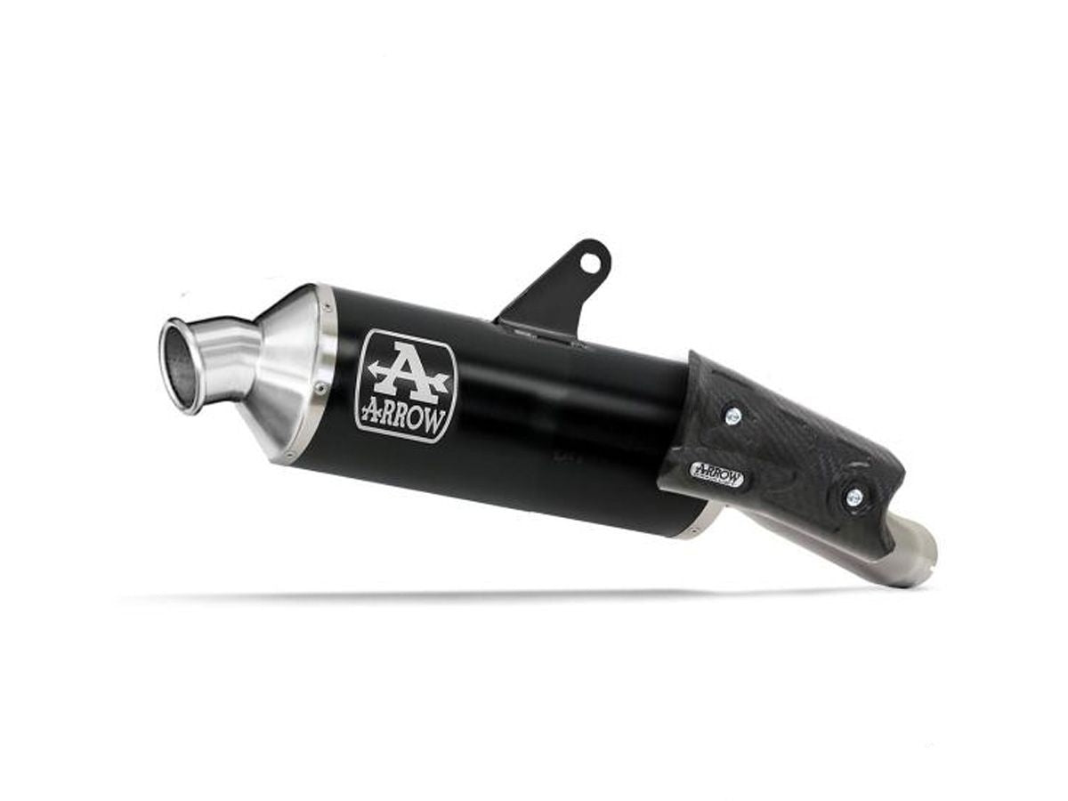 Arrow Exhaust Indy Race Slip-On Black Aluminum Approved | 72641AON