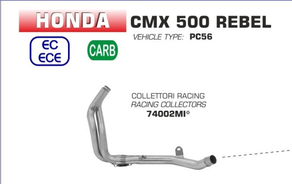 ARROW / アロー HONDA CMX 500 REBEL '17 コレクター キャタライザー無し| 74002MI