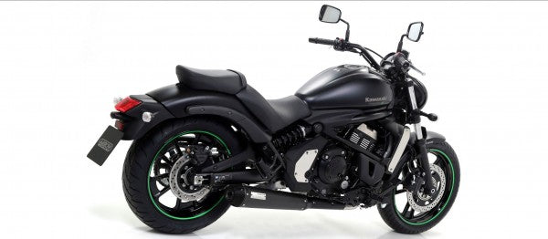 ARROW / アロー KAWASAKI VULCAN S 650 '14/15 eマーク認証 ステンレス DARK 2:1 REBEL フルシステム カーボンエンドキャップ付 | 74501RB
