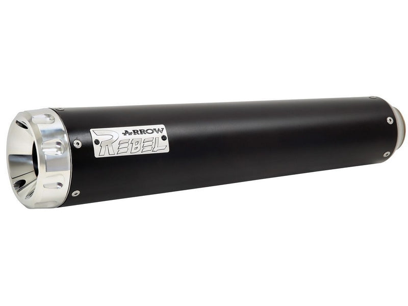 Arrow Rebel Homologated Exhaust System Stainless Steel Dark Aluminium End Cap | 74512RBA