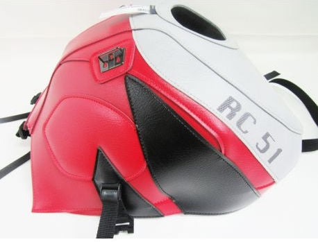Bagster / バグスター タンクカバー VTR 1000 SP1  ライトグレー/レッド ブラック TRIANGLE  HONDA | 1401