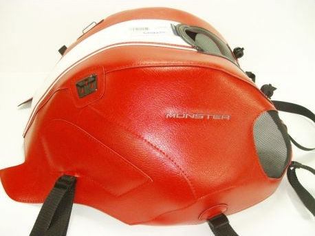 Bagster / バグスター タンクカバー MONSTER 696 rouge bde centrale ホワイトhe liseré ホワイト et noi | 1566