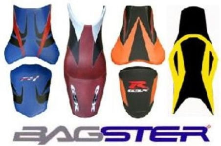 Bagster / バグスター シートカバー TRANSALP 650/ HONDA PVC レッド/シルバー ブラック レター | 2116