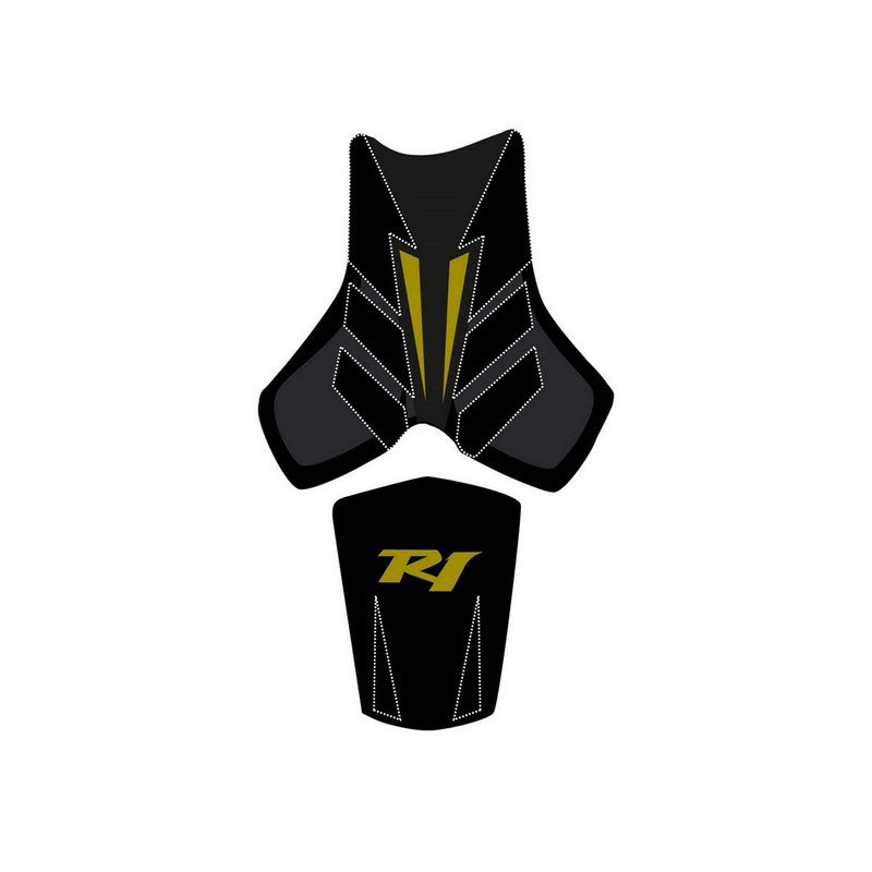 Bagster / バグスター シートカバー YZF R1 ブラック/マットブラック/ ゴールド レター (08) | 2188
