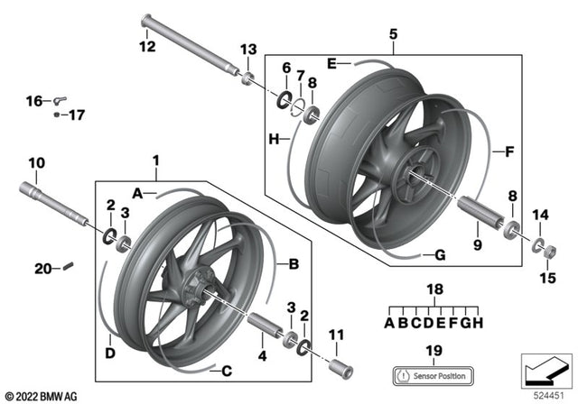 BMW Rim Carbon Front - 3.5X17 (Tape) - BMW-Motorrad | 36317108158