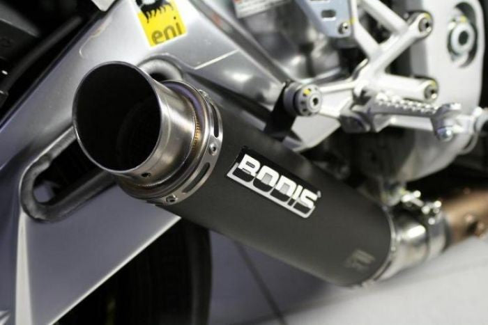 Bodis（ボディス）スリップオンマフラー ステンレス ブラック GP1 for for RSV4(09-) Tuono V4 R(09-) | ARSV4-002