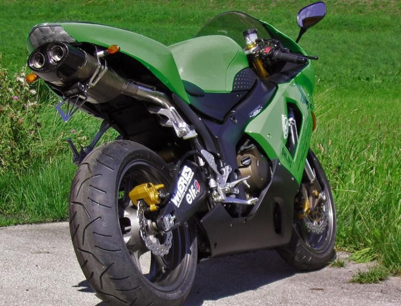 Bodis（ボディス）フルエキゾーストシステム ステンレス/フルチタン Oval Q1 for NINJA ZX-6R(05-06) | KZX6R-017