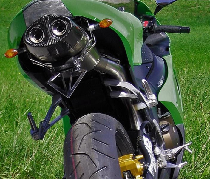 Bodis（ボディス）フルエキゾーストシステム ステンレス/フルチタン Oval Q1 for NINJA ZX-6R(05-06) | KZX6R-017