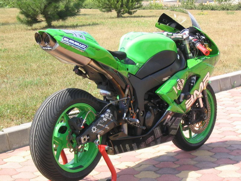 Bodis（ボディス）フルエキゾーストシステム ステンレス/フルチタン Oval Q4 for NINJA ZX-6R(07-08) | KZX6R-024
