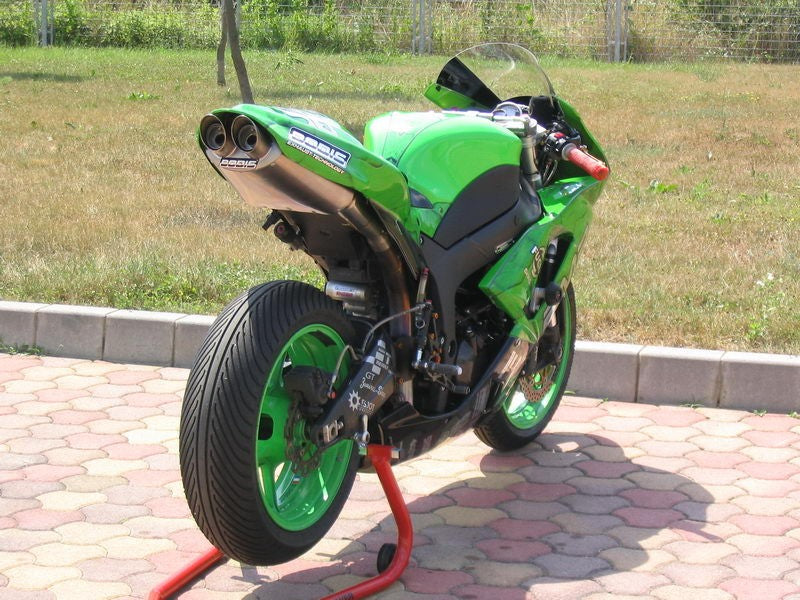 Bodis（ボディス）フルエキゾーストシステム ステンレス/フルチタン Oval Q4 for NINJA ZX-6R(07-08) | KZX6R-024