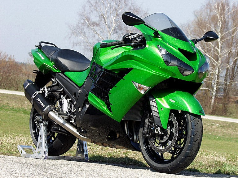 Bodis（ボディス）Penta-Tec フルシステムレーシングマフラー 4in2 (VRキャタライザー)   ステンレスブラック for ZZR1400 | KZZR1400-009