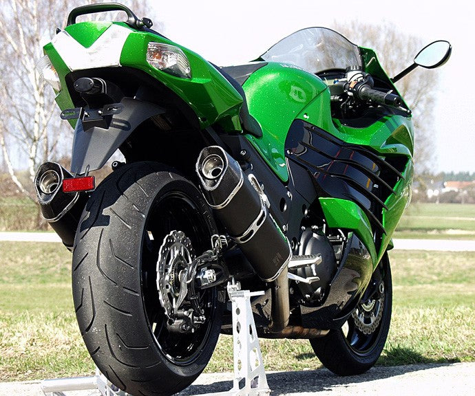 Bodis（ボディス）Penta-Tec フルシステムレーシングマフラー 4in2 (VRキャタライザー)   ステンレスブラック for ZZR1400 | KZZR1400-009