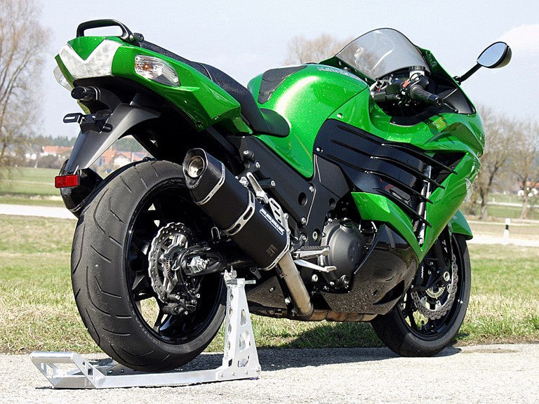 Bodis（ボディス）Penta-Tec スリップオンレーシングマフラー 4in2 (キャタライザーなし)   ステンレスブラック for ZZR1400 | KZZR1400-010