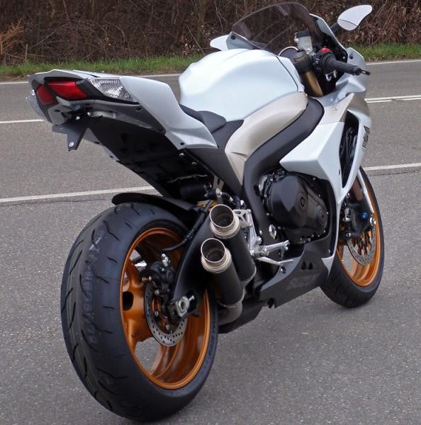 Bodis（ボディス）スリップオンマフラー ステンレス ブラック GPX2 ヨーロッパ公道走行認可 for GSX-R 1000(2009-2011) | SGSXR1000-094