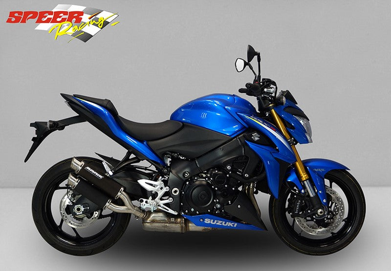 Bodis（ボディス）GPX2 スリップオン・ステンレスブラック for GSX-S1000/F (2015-2016) | SGSXS1000-002