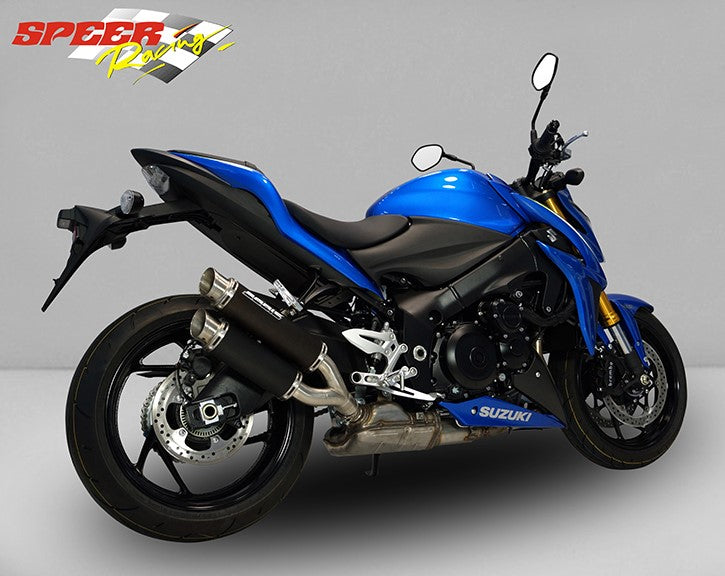 Bodis（ボディス）GPX2 スリップオン・ステンレスブラック for GSX-S1000/F (2015-2016) | SGSXS1000-002