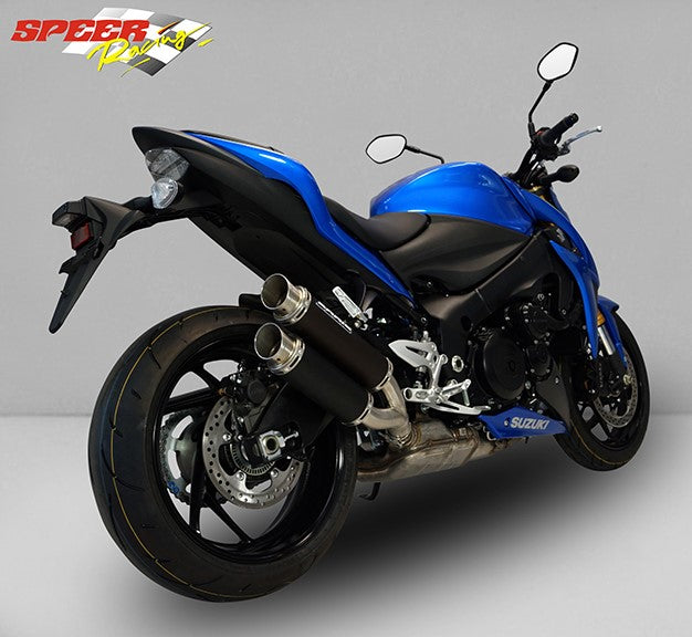 Bodis（ボディス）GPX2 スリップオン・ステンレスブラック for GSX-S1000/F (2015-2016) | SGSXS1000-002