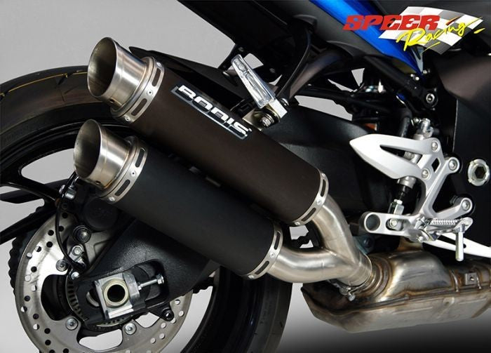 Bodis（ボディス）GPX2 スリップオン・ステンレスブラック for GSX-S1000/F (2015-2016) | SGSXS1000-002