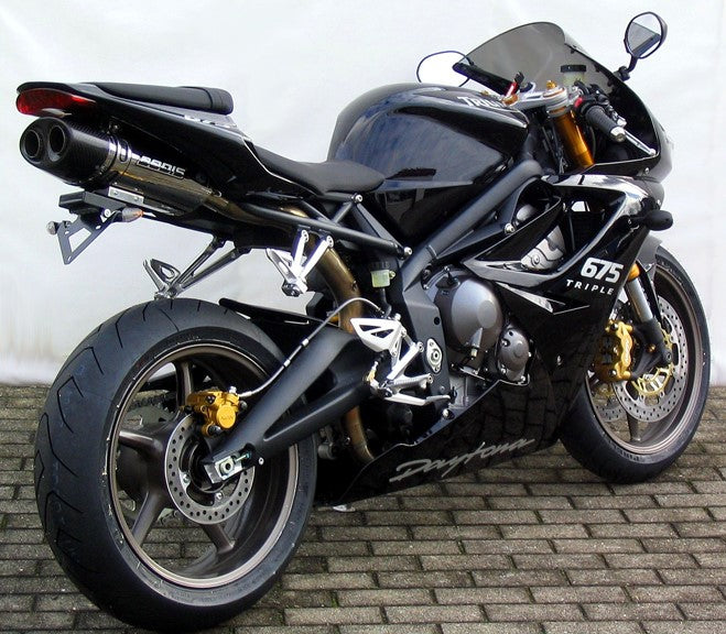 Bodis（ボディス）スリップオンマフラー ステンレスOval Q1 ヨーロッパ公道走行認可 for Daytona 675(2006-) | TDAY-001