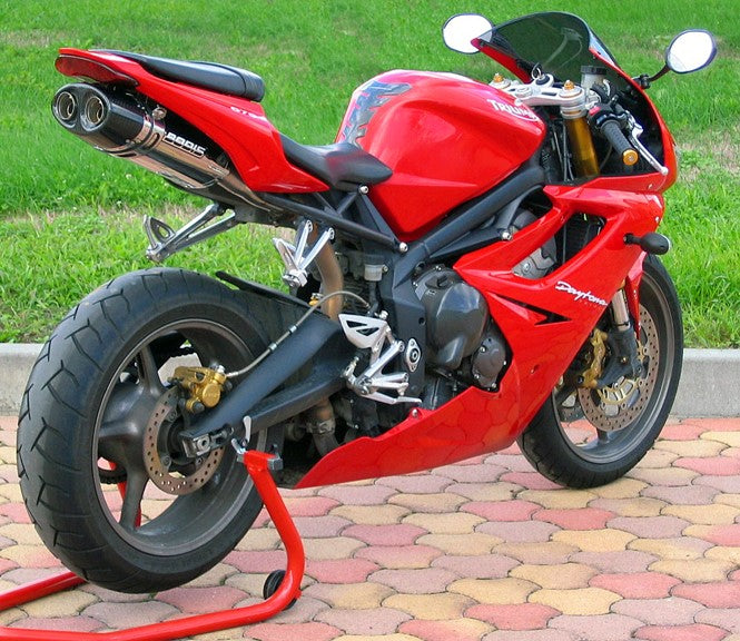 Bodis（ボディス）スリップオンマフラー ステンレスOval Q1 ヨーロッパ公道走行認可 for Daytona 675(2006-) | TDAY-001