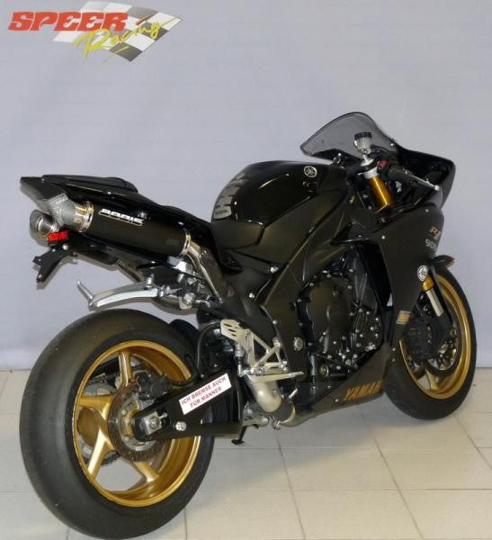 Bodis（ボディス）スリップオンマフラー セット 4-2 ステンレス ブラック GP1 ヨーロッパ公道走行認可 for YZF R1(2009-) | YR1-045