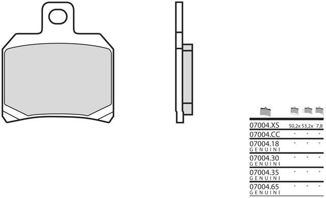 BREMBO / ブレンボ ブレーキパッド 07004CC オーガニック | 07004CC