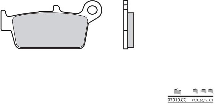 BREMBO / ブレンボ ブレーキパッド 07010CC カーボンセラミック | 07010CC