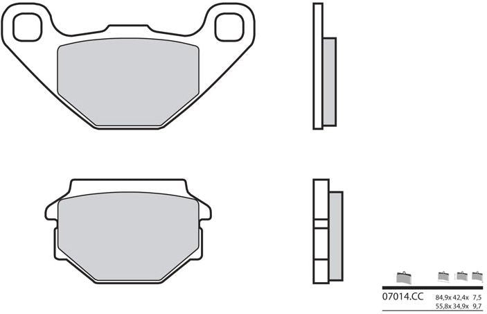 BREMBO / ブレンボ ブレーキパッド 07014CC カーボンセラミック | 07014CC