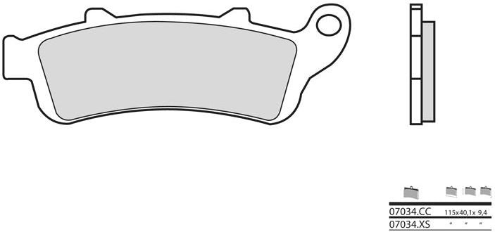 BREMBO / ブレンボ ブレーキパッド 07034CC カーボンセラミック | 07034CC