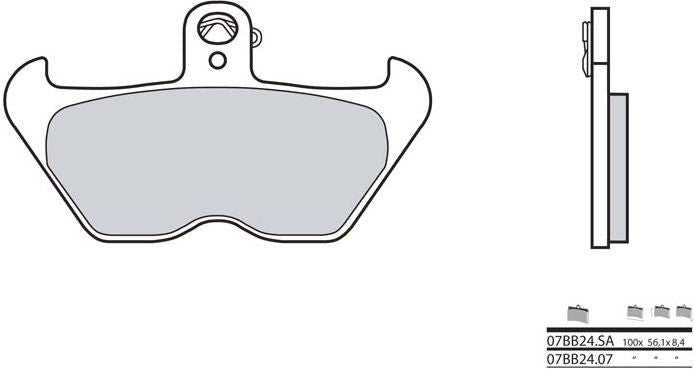 BREMBO / ブレンボ ブレーキパッド 07BB24LA シンタード・メタル | 07BB24LA