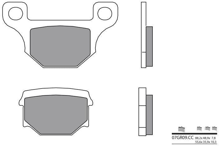 BREMBO / ブレンボ ブレーキパッド 07GR09CC カーボンセラミック | 07GR09CC