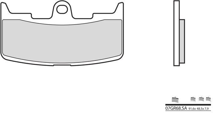 BREMBO / ブレンボ ブレーキパッド 07GR68SA シンタード・メタル | 07GR68SA