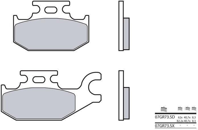 BREMBO / ブレンボ ブレーキパッド 07GR73SD シンタード・メタル | 07GR73SD